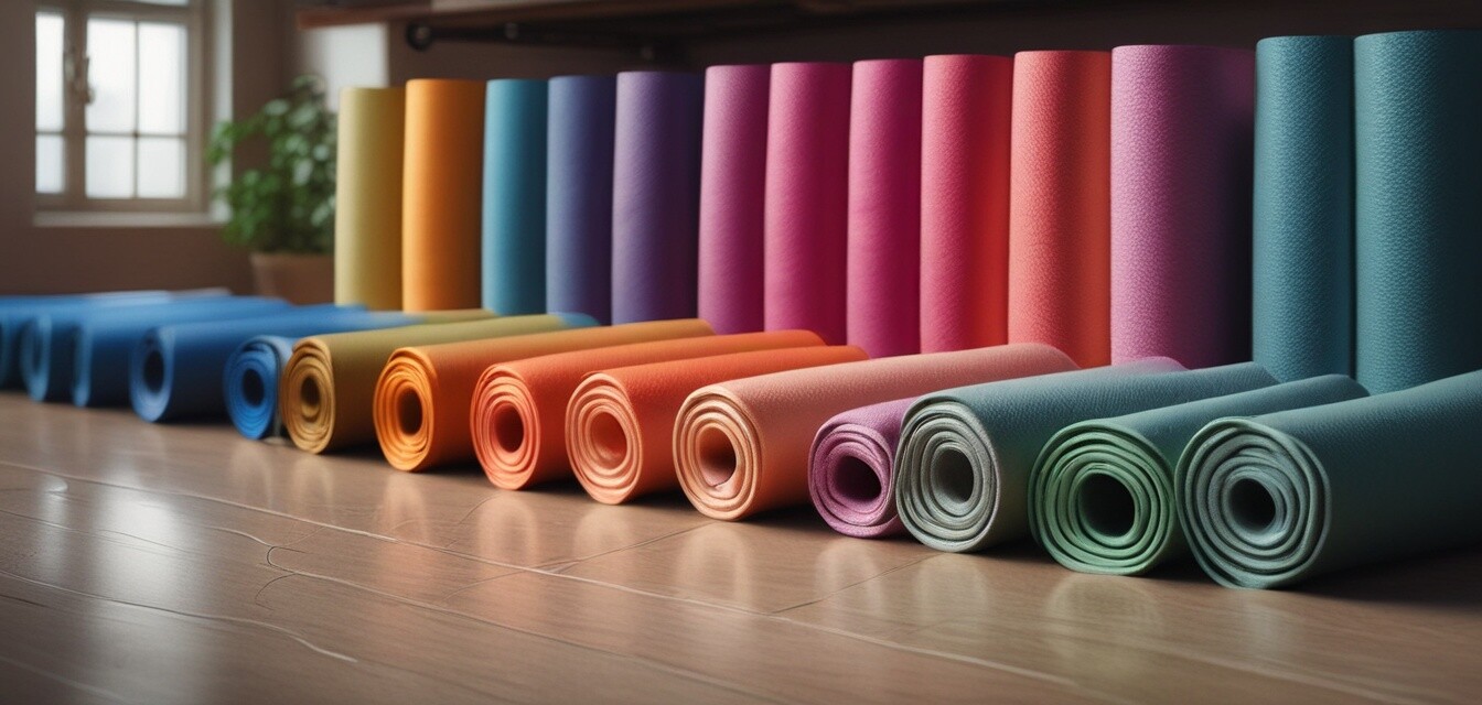 Different yoga mats